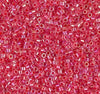 a red background with lots of small beads