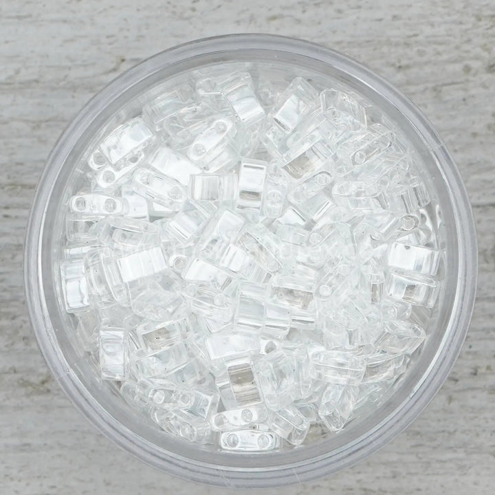 0160 Crystal Luster - Quarter Tila Beads