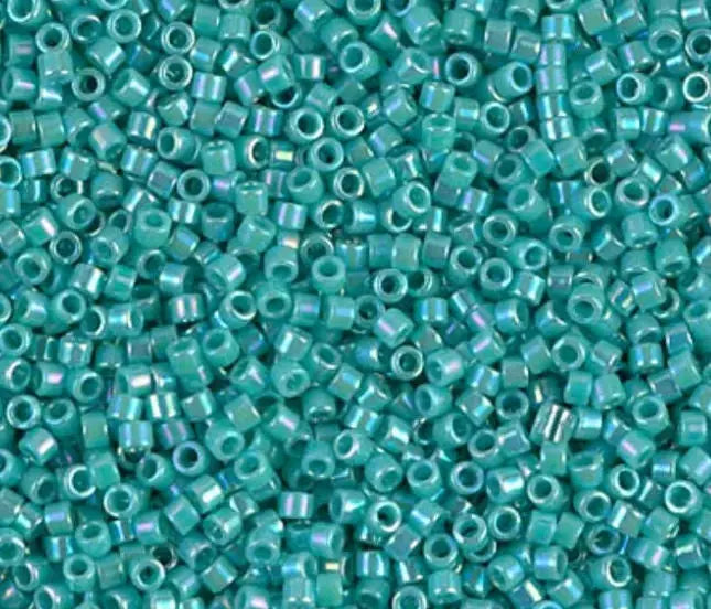 DB0166 Aqua Opaque Rainbow | Miyuki Delica Beads | 11/0 Delica Seed Beads || DB-0166 | 11/0 seed beads