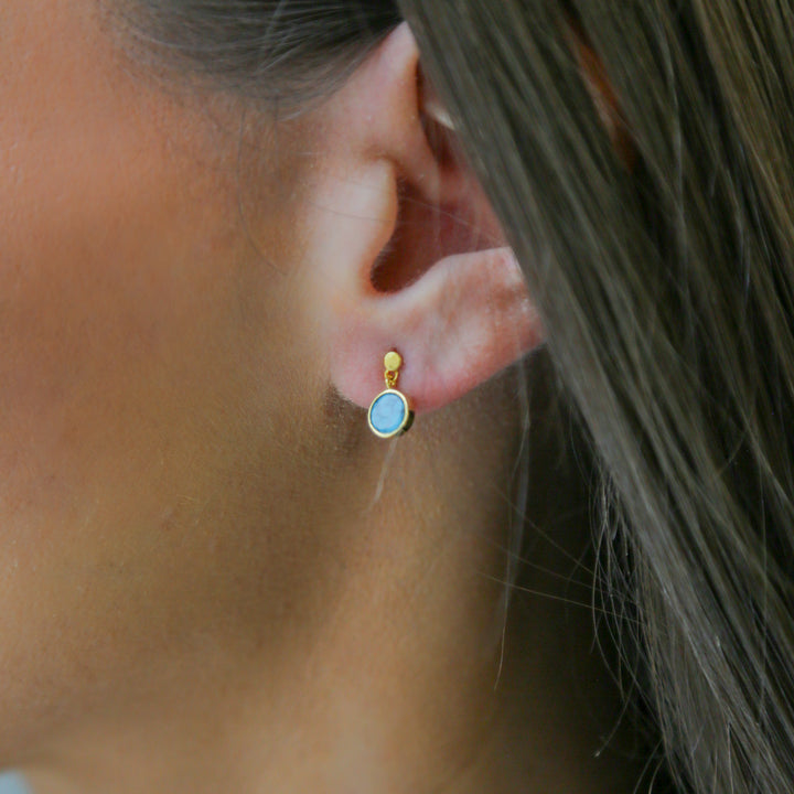 EMERY - Turquoise & 18K Gold Earrings