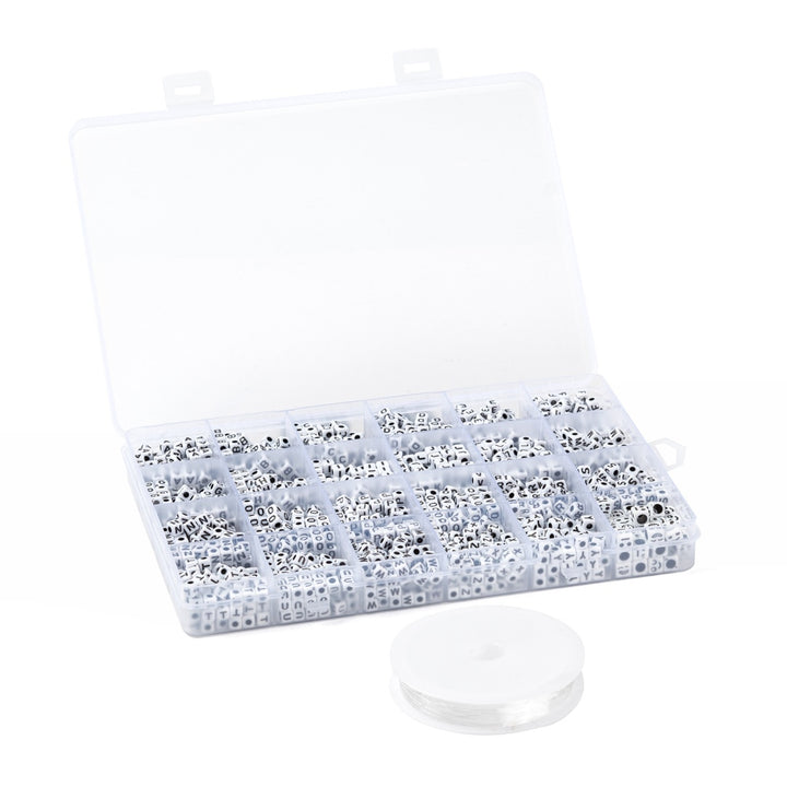 BLACK & WHITE SQUARE LETTERS - DIY Bracelet Kit