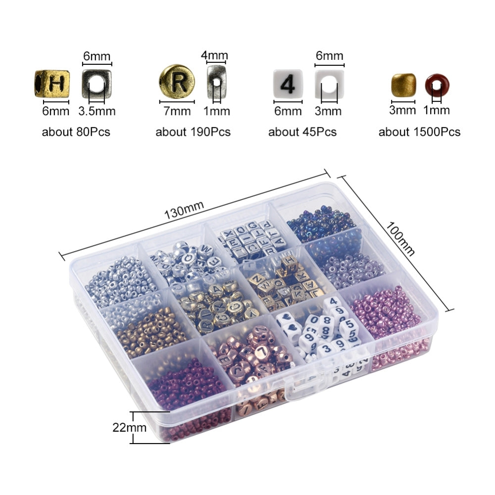 LETTERS - METALLIC COMBO - DIY Bracelet Kit