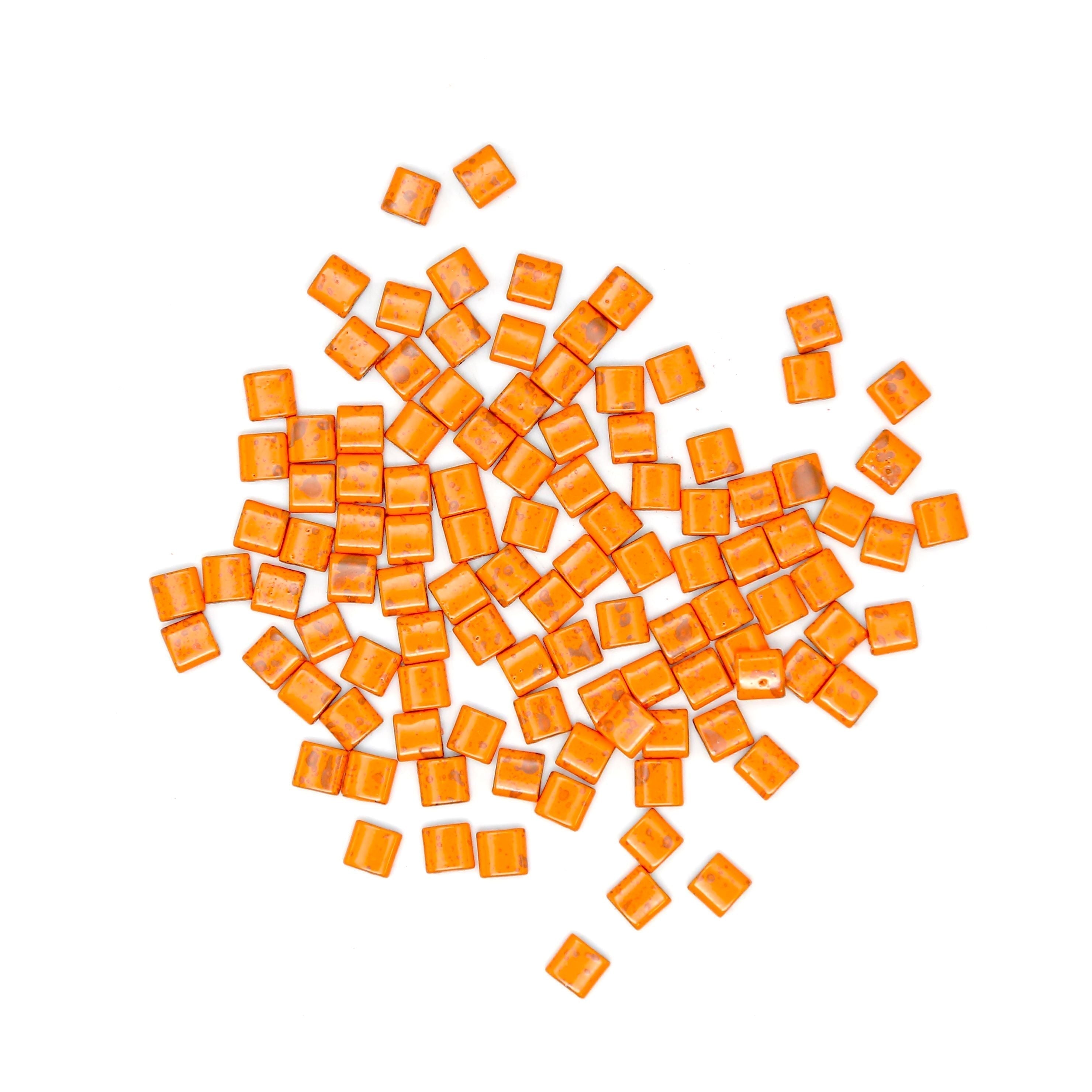 Dirty Tangerine - Half Tile Beads - Mack & Rex
