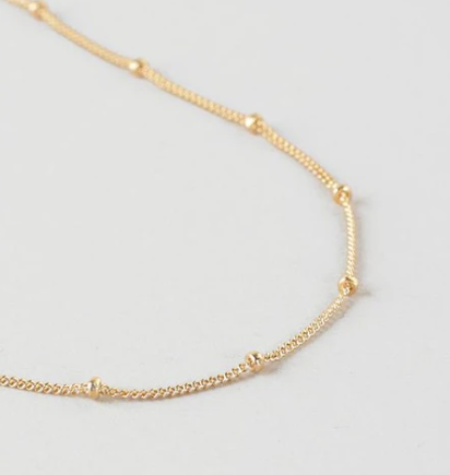 DOTTIE | 18K Gold Plated Sterling Silver Necklace | 18 Inch