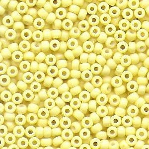 Duracoat Dyed Opaque Light Lemon Ice 8/0 seed beads || RR8-4451 - Mack & Rex