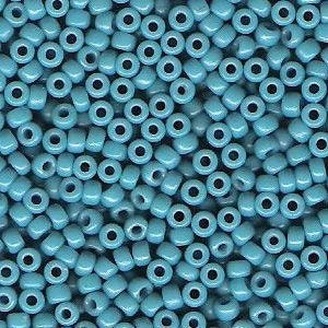 Duracoat Dyed Opaque Nile Blue 8/0 seed beads || RR8-4478 - Mack & Rex