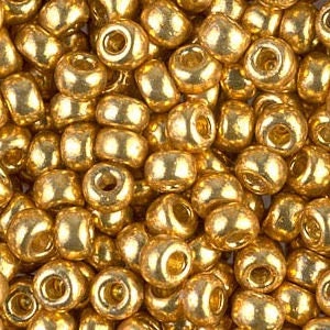Duracoat Galvanized Gold 6/0 seed beads || RR6-4202 - Mack & Rex