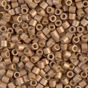 Duracoat Galvanized Matte Champagne 8/0 Delica || DBL-1834F || Miyuki Delica Seed Beads || Mack and Rex || Wholesale glass beads in bulk - Mack & Rex