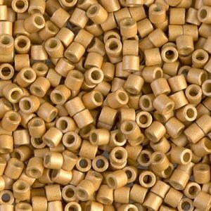 Duracoat Galvanized Matte Gold 8/0 Delica || DBL-1832F || Miyuki Delica Seed Beads || Mack and Rex || Wholesale glass beads in bulk - Mack & Rex