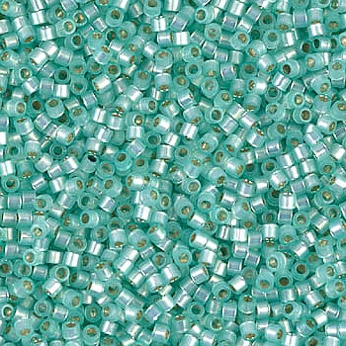 Dyed Light Aqua Green Silverlined Alabaster  10/0 Delica || DBM-0626 ||  Delica Seed Beads - Mack & Rex