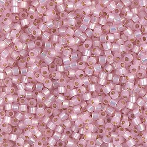 Dyed Light Rose Silverlined Alabaster  10/0 Delica || DBM-0624 ||  Delica Seed Beads - Mack & Rex