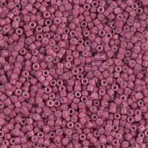 Dyed Opaque Antique Rose 11/0 delica beads || DB1376