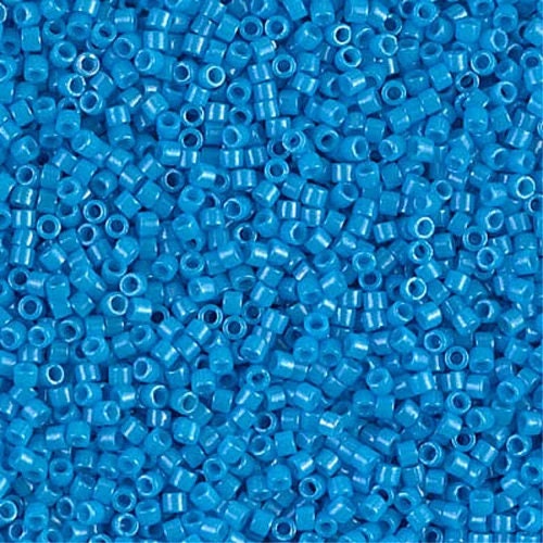 Dyed Opaque Dark Turquoise Blue 11/0 delica beads || DB0659