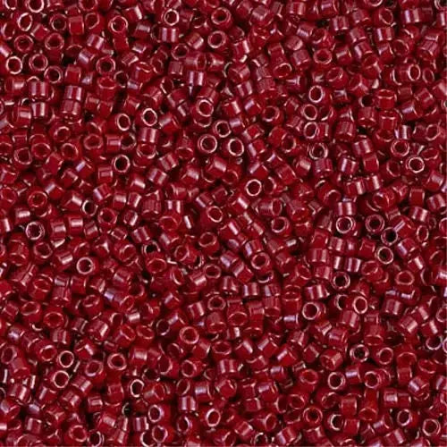 Dyed Opaque Maroon 11/0 delica beads || DB0654