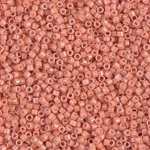Dyed Opaque Salmon 11/0 delica beads || DB1363