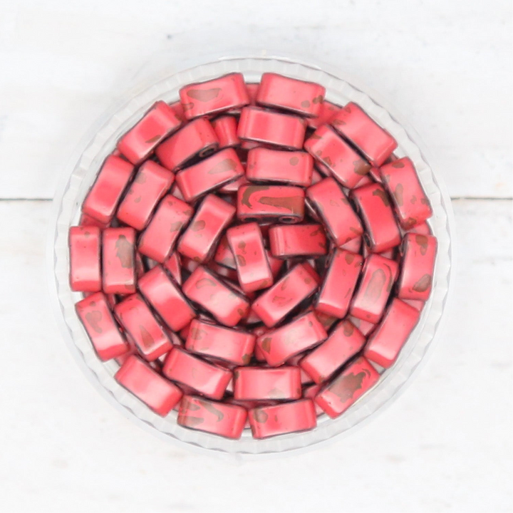 DIRTY STRAWBERRY - Half Tile Beads
