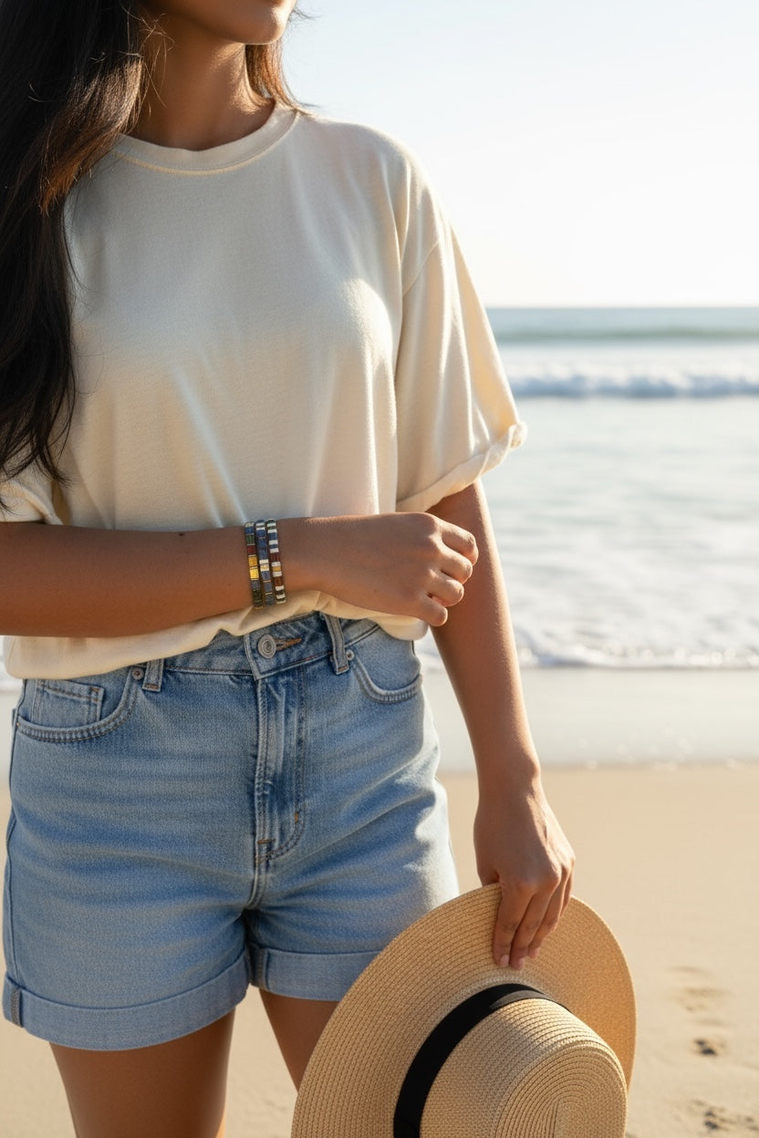 SWEATER WEATHER - Tila Bead Bracelets Stack