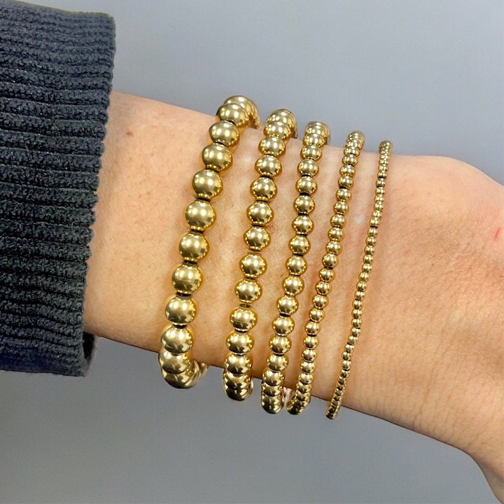 GOLD BALL BRACELETS - Stack or Individual