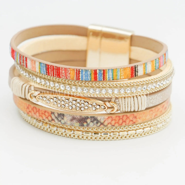 ELLE DORADO - Leather Accent Bracelet - Mack & Rex