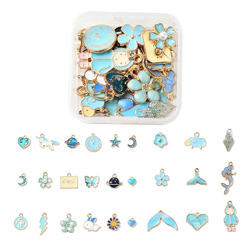 BLUE MIX - Bracelet Charms