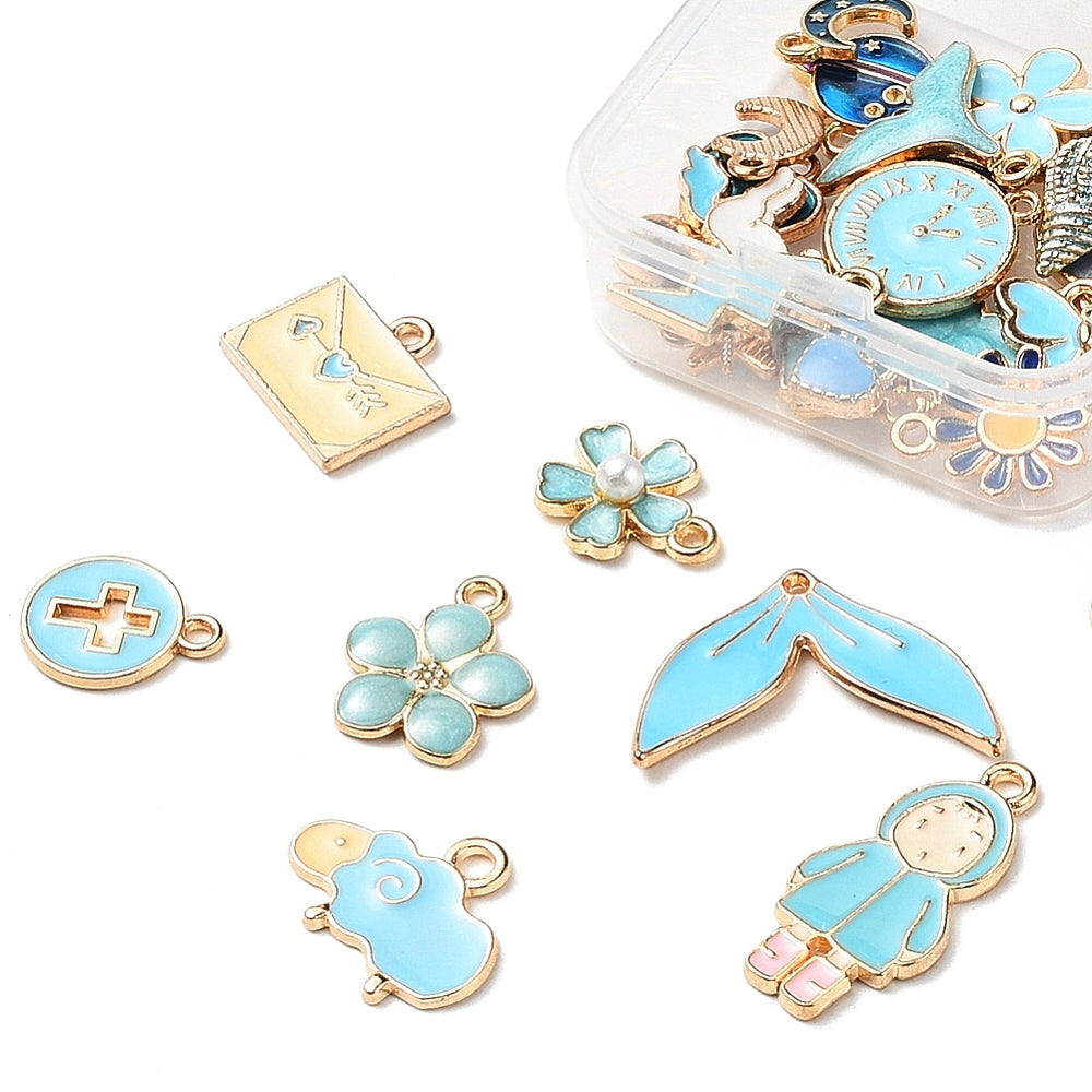 BLUE MIX - Bracelet Charms
