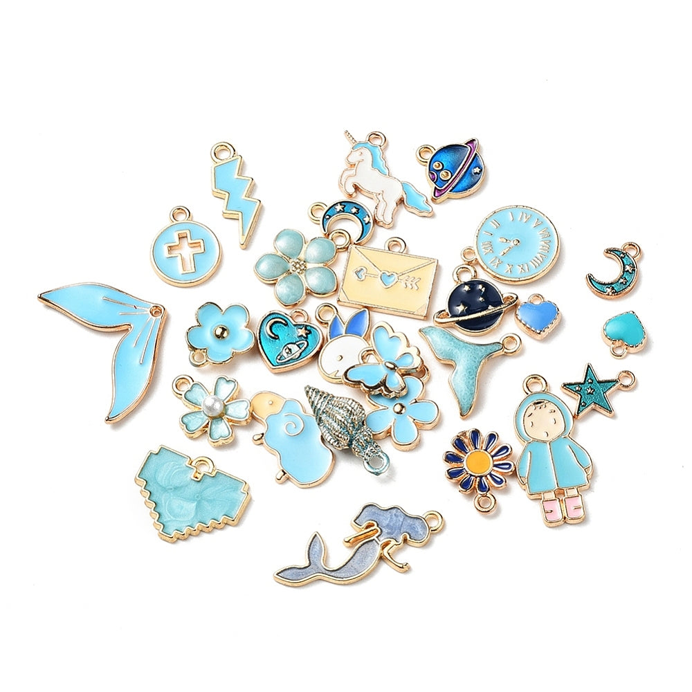 BLUE MIX - Bracelet Charms