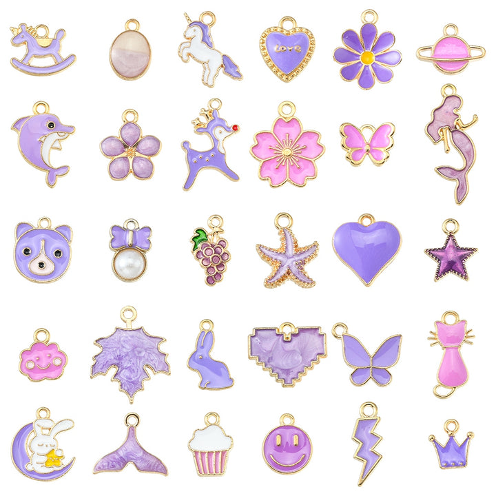 PURPLE MIX - Bracelet Charms