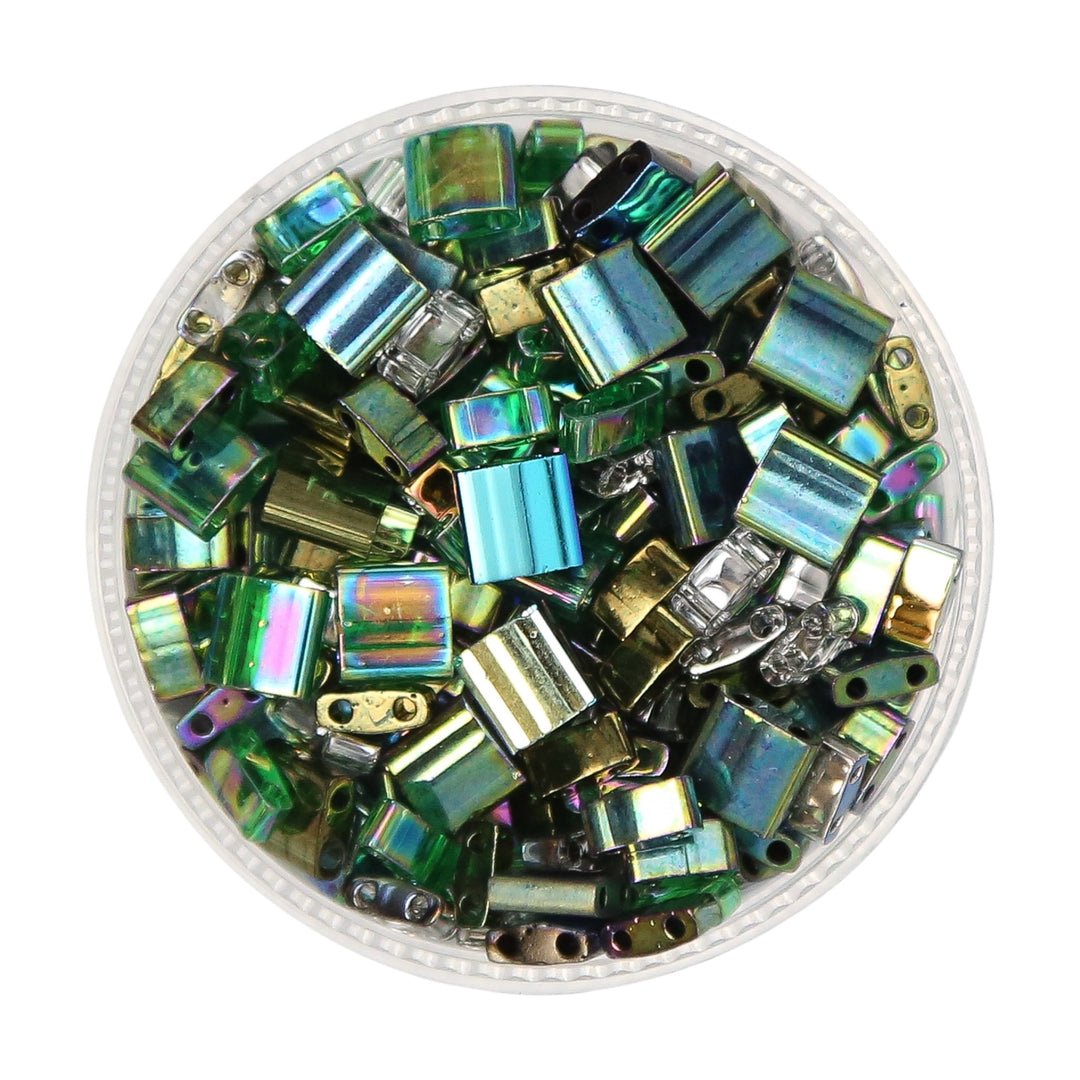 EVERGREEN - Green Tila Bead Mix