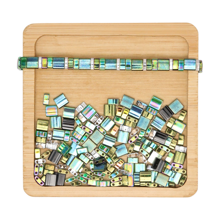 EVERGREEN - Green Tila Bead Mix