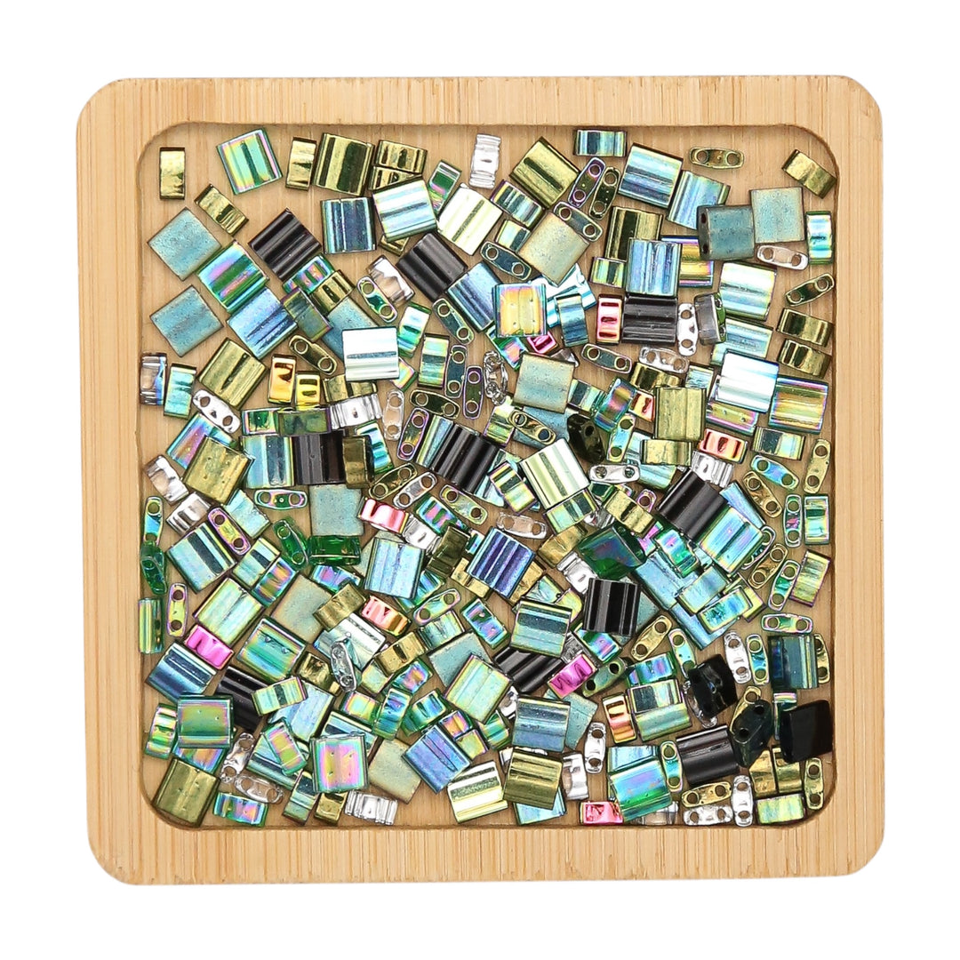 EVERGREEN - Green Tila Bead Mix