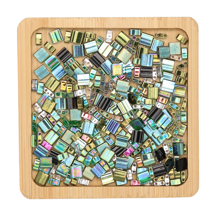 EVERGREEN - Green Tila Bead Mix