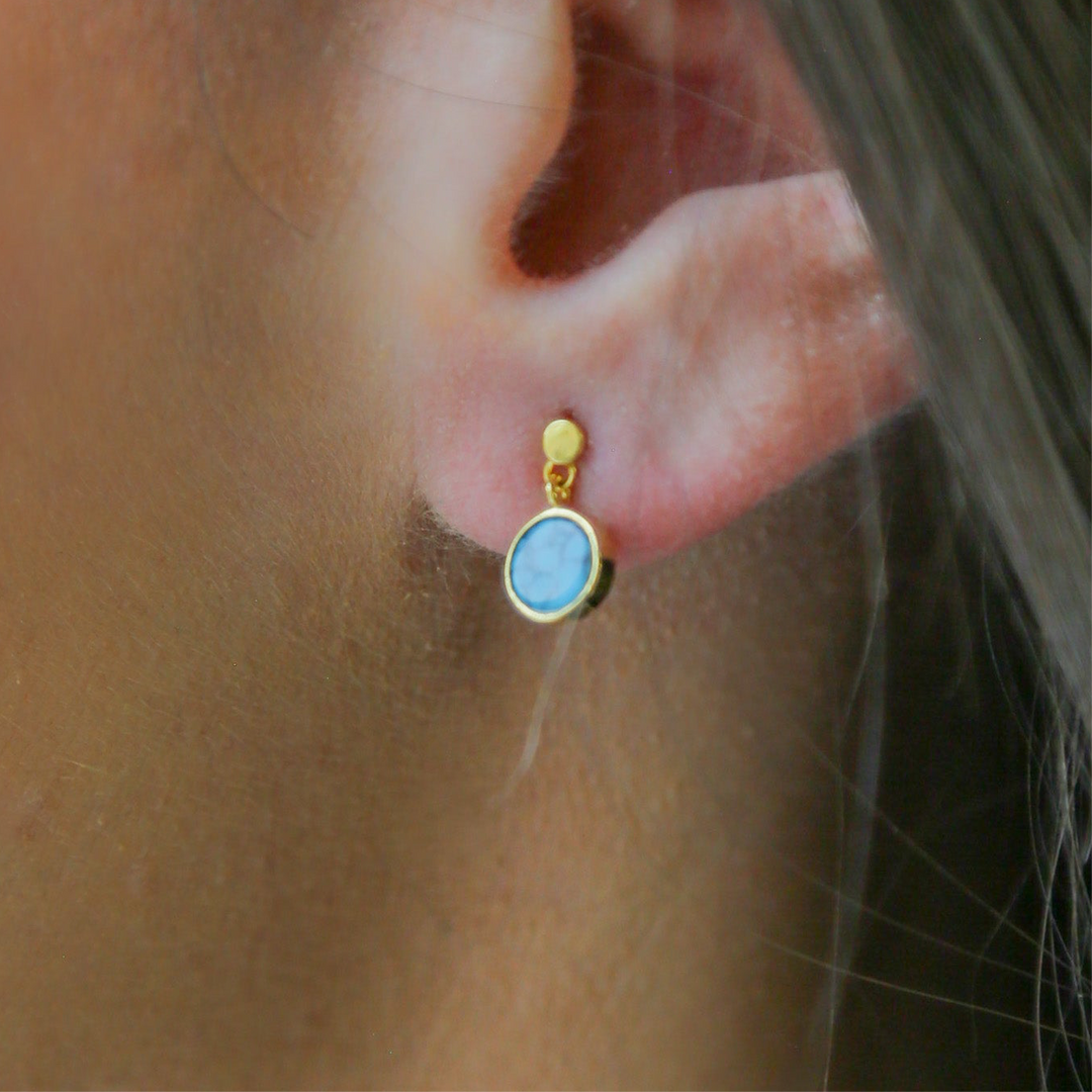 EMERY - Turquoise & 18K Gold Earrings