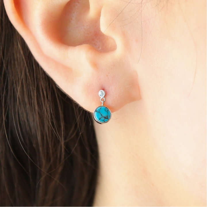 EMERY - Turquoise & Silver Earrings