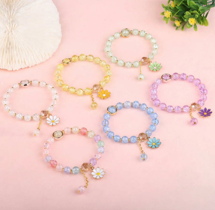 FLORA - Children’s Cracked Crystal Adjustable Bead Bracelet - Accent - Mack & Rex