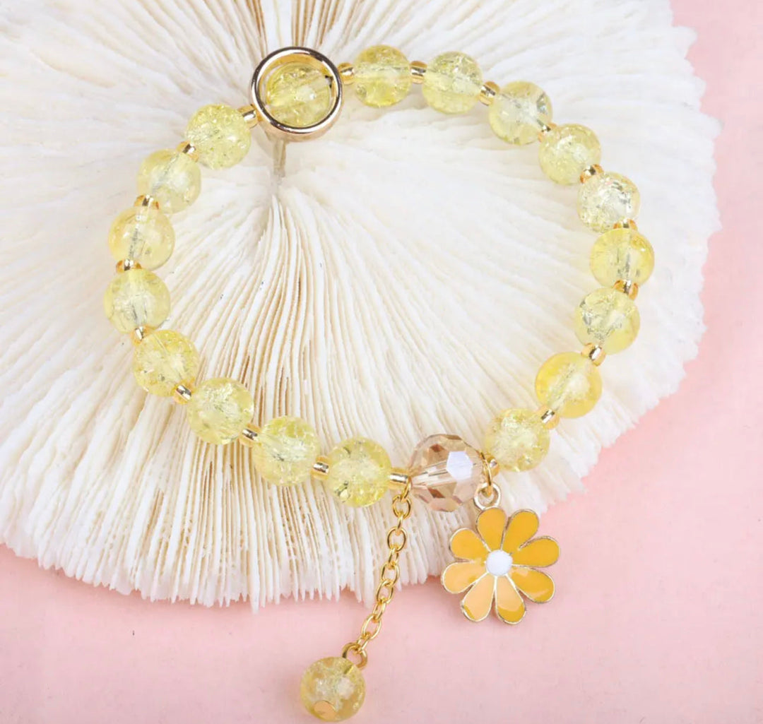 FLORA - Children’s Cracked Crystal Adjustable Bead Bracelet - Accent - Mack & Rex