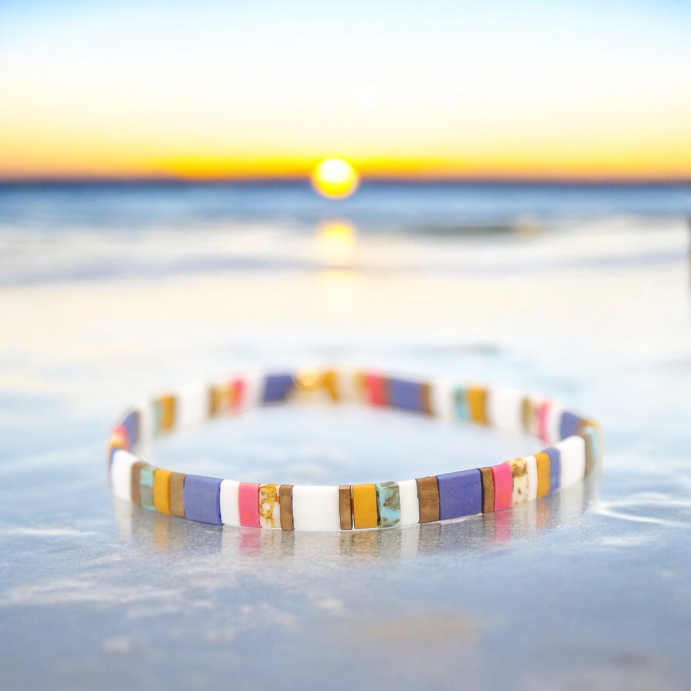 Mack & Rex Frenzy Tila Bead Bracelet - Miyuki Tila Beads On