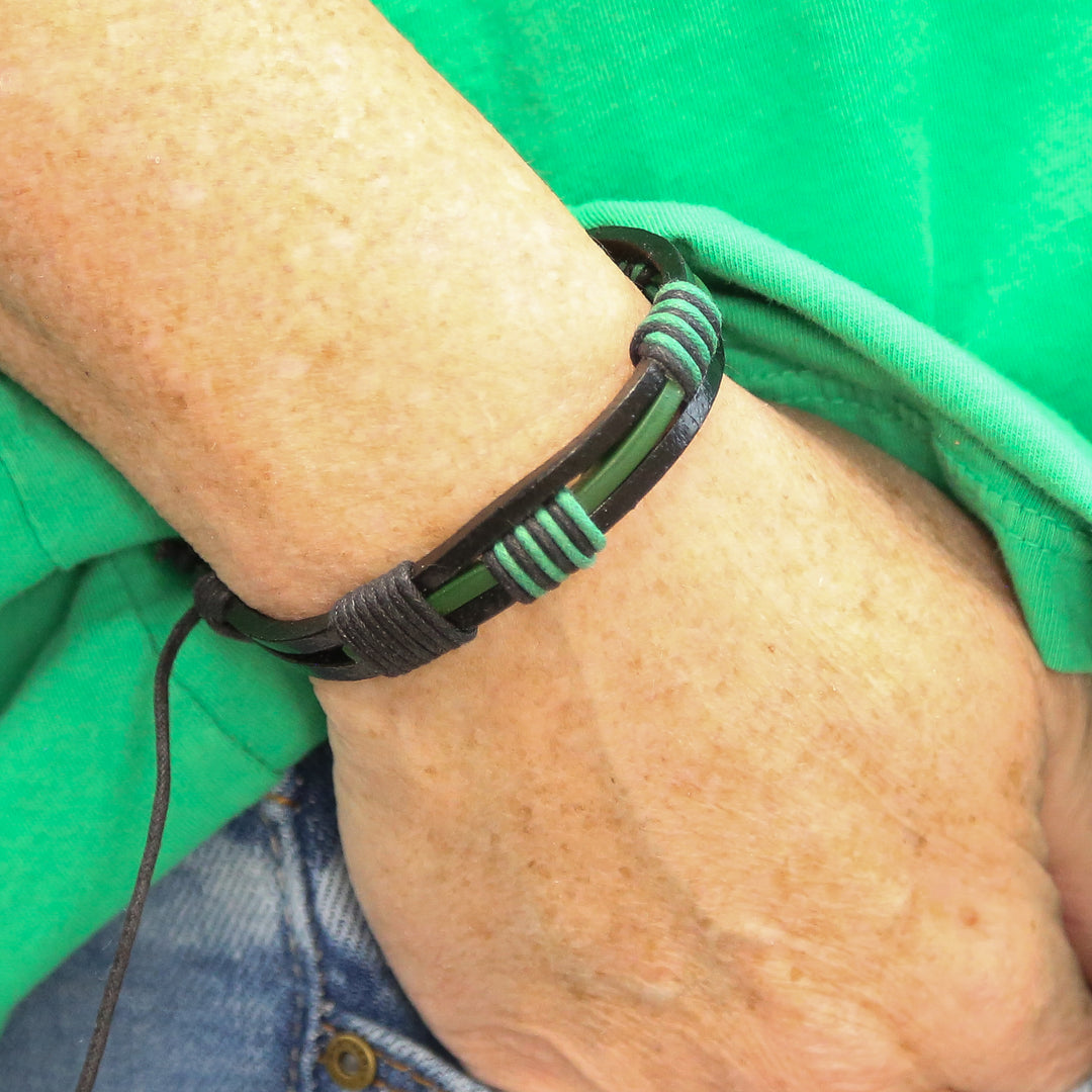 FRONTIER - Adjustable Leather Accent Bracelets