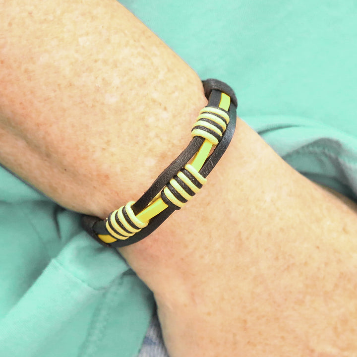 FRONTIER - Adjustable Leather Accent Bracelets