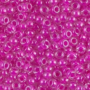 Fuchsia Lined Crystal 8/0 seed beads || RR8-0209 - Mack & Rex