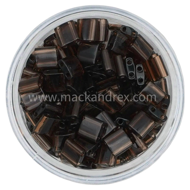 0135 - Transparent Plum Root Beer Tila Beads | TL0135