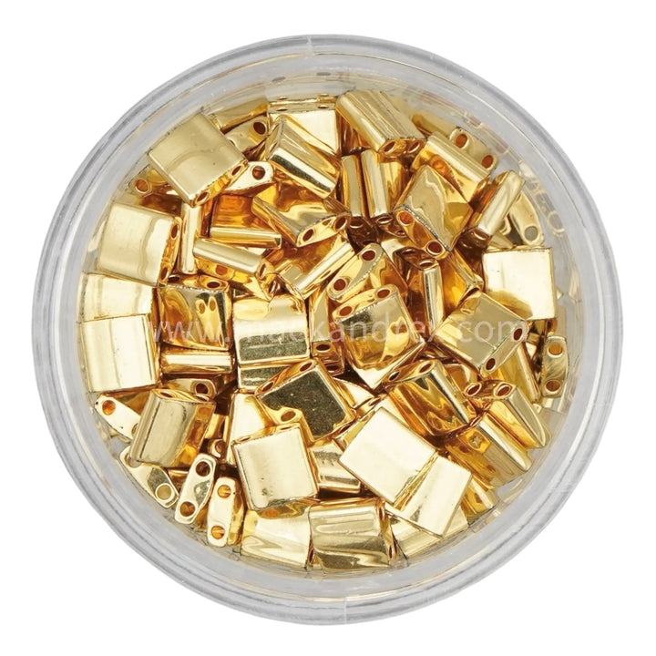 24K Gold Plated Tila Beads - 0191 Tila Beads