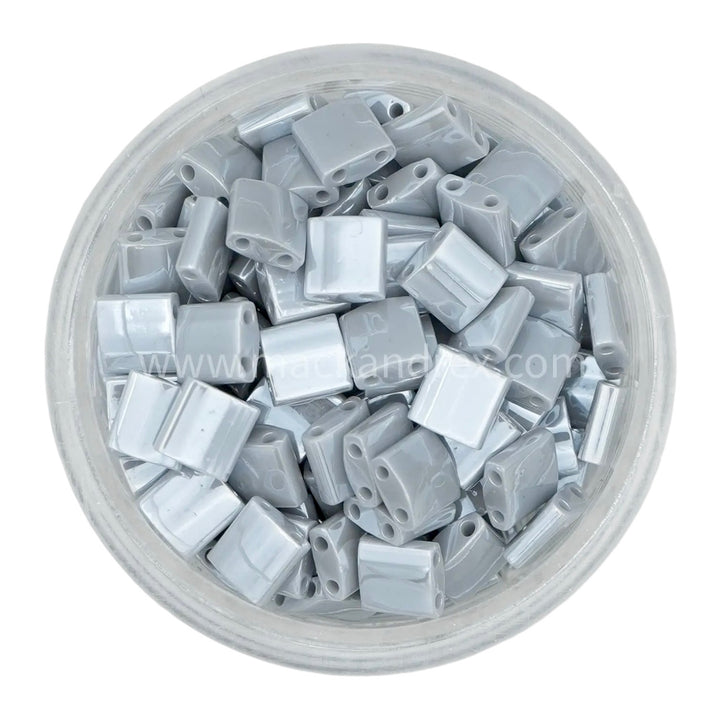 0443 Tila Beads - Dark Grey Luster