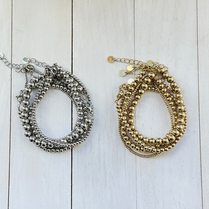 GOLD BALL BRACELETS - Stack or Individual