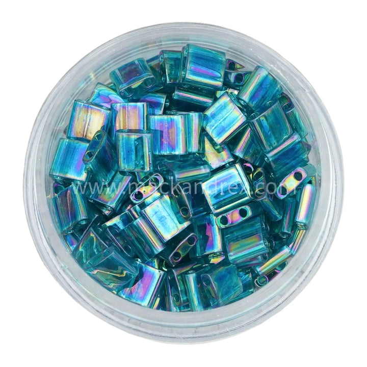 2458 Tila Beads - Dark Teal Rainbow