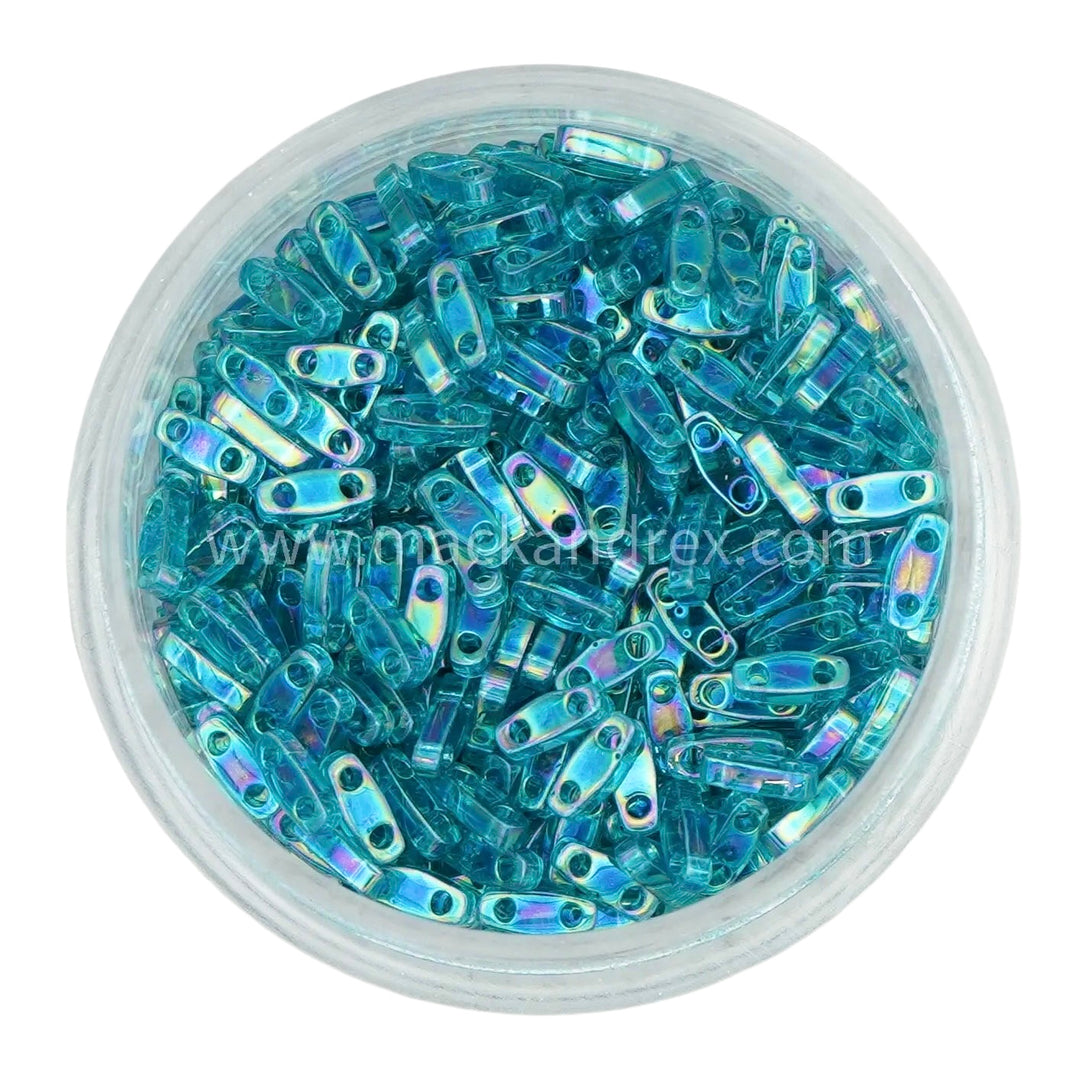 2458 Tila Beads - Dark Teal Rainbow