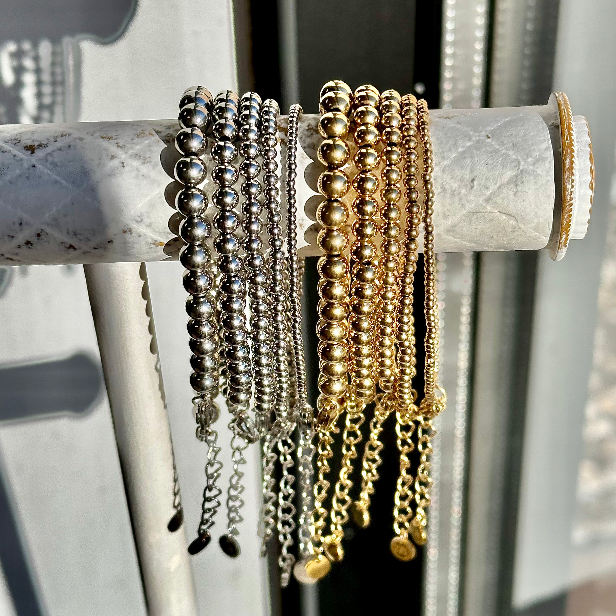 GOLD BALL BRACELETS - Stack or Individual