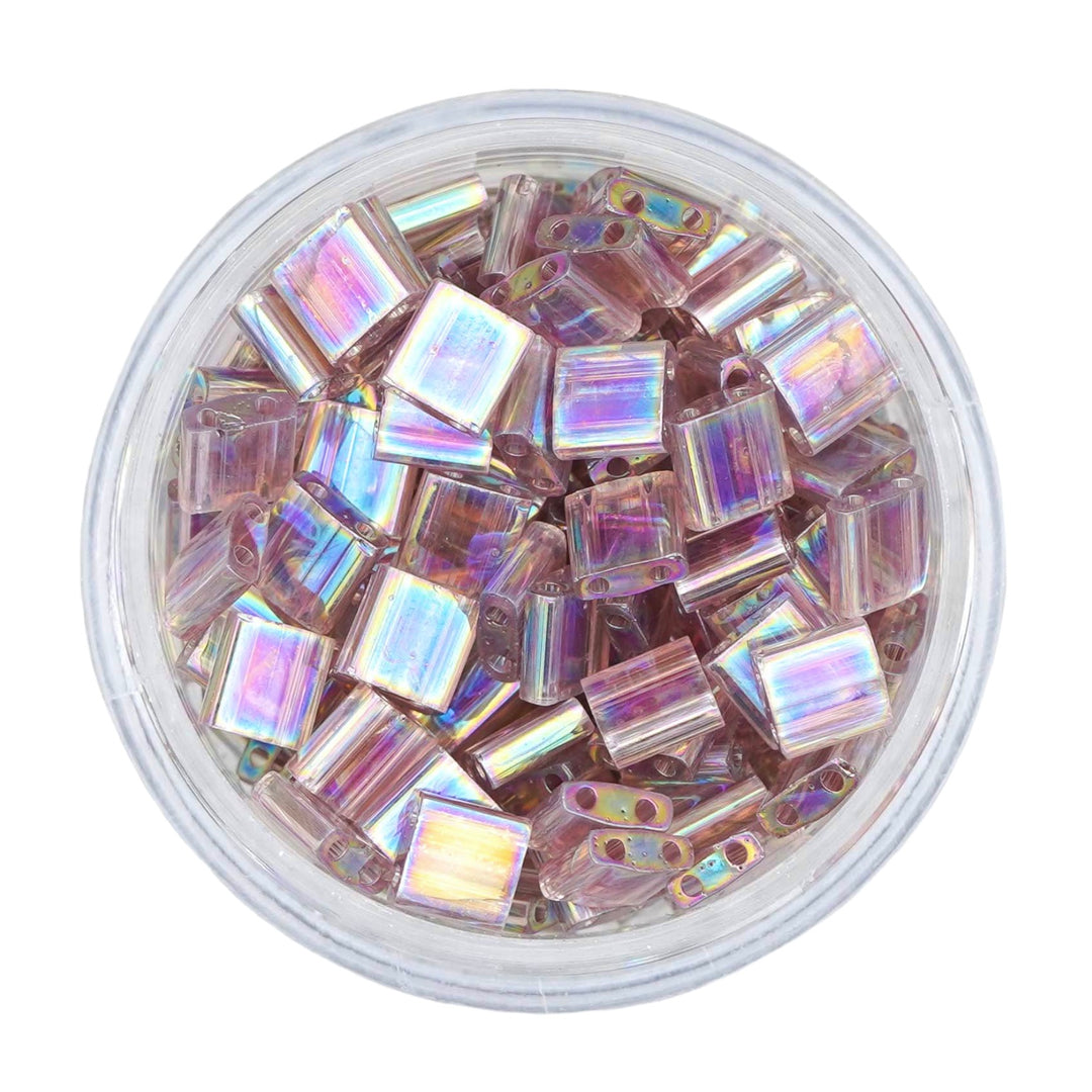 0256 Amethyst Rainbow - Quarter Tila Beads