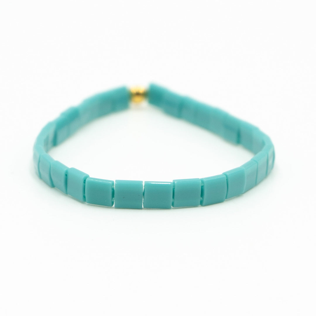 GLOSSY TEAL - Tila Bead Bracelet | Single - Mack & Rex