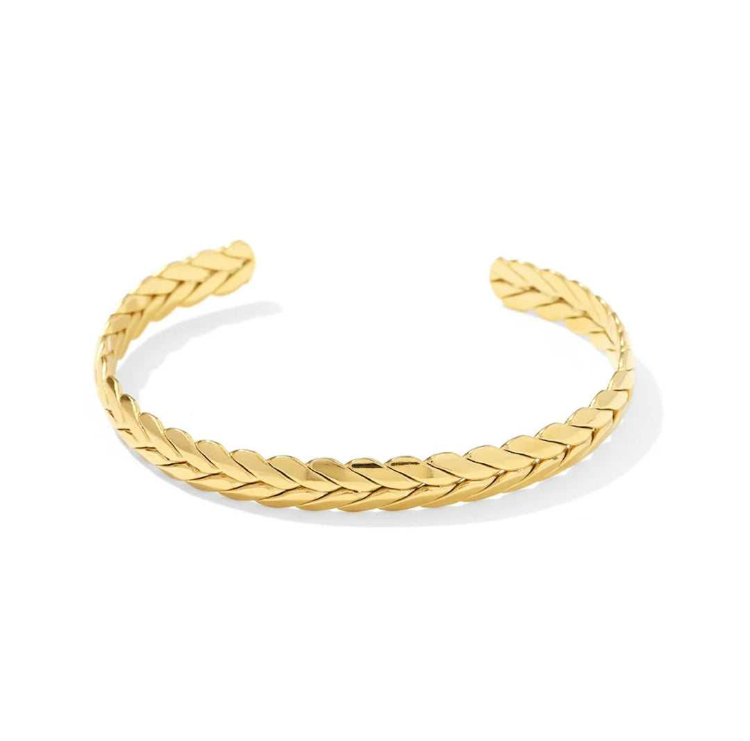 GOLD BRAID 18K Gold Cuff Bracelet Accent – Mack Rex