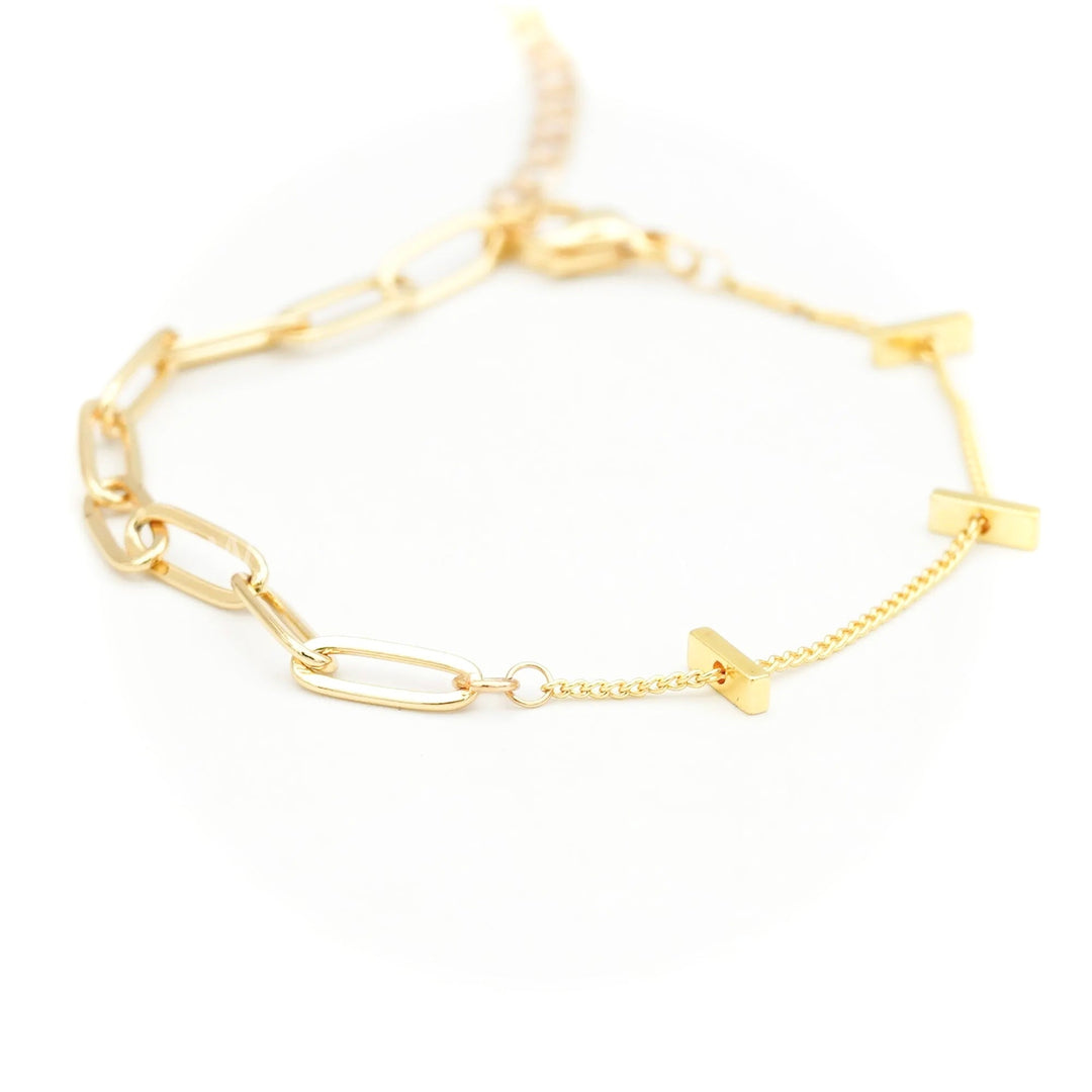 GOLD RUSH - Bar & Chain Bracelet - Mack & Rex